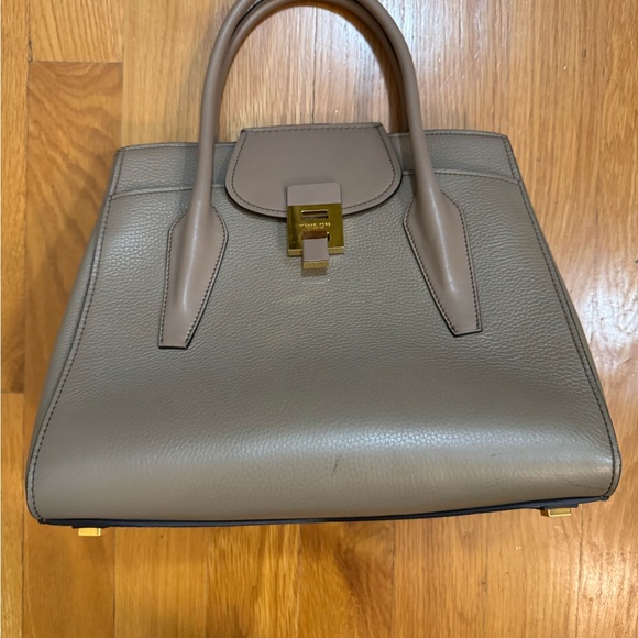 Elegant Taupe Leather Handbag